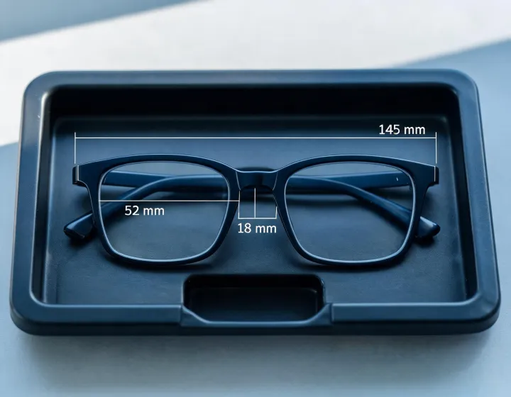 Square glasses for men application worksheet illustration